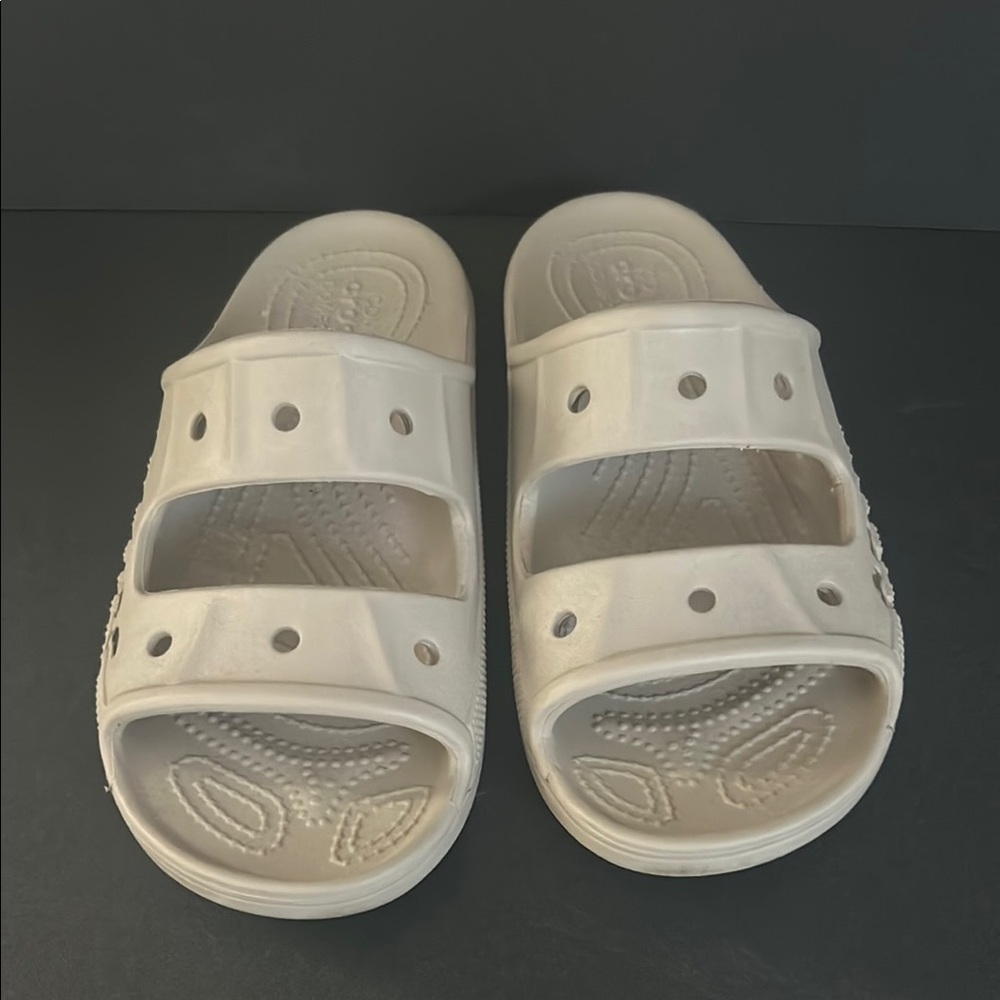 CROCS Cream Sandals Comfortable Slide